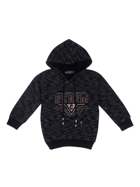 Noddy Boys Black Printed Hooded Sweatshirt