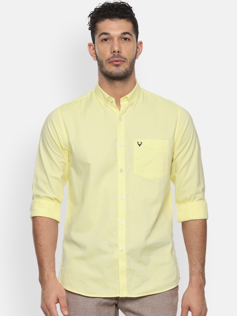 

Allen Solly Men Yellow Slim Fit Solid Casual Shirt