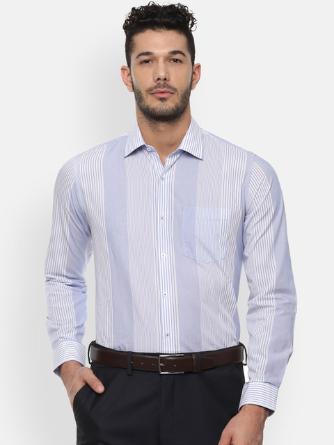 

Van Heusen Men Blue Slim Fit Striped Formal Shirt