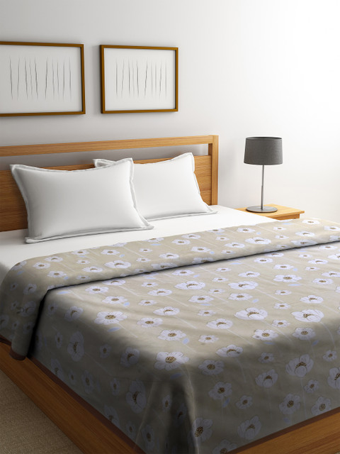 

Trident Taupe Floral Mild Winter 110 GSM Double Bed Dohar