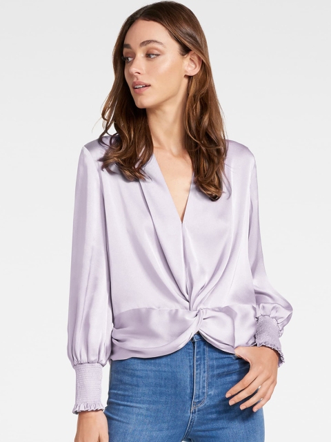 

Forever New Women Purple Solid Top