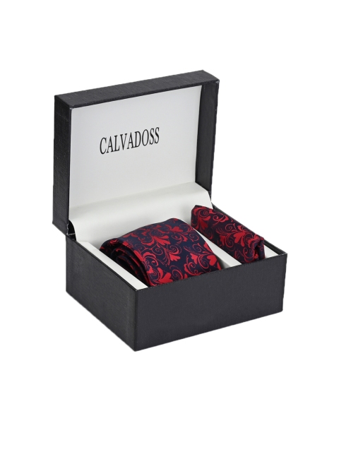 

Calvadoss Men Red & Blue Accessory Gift Set