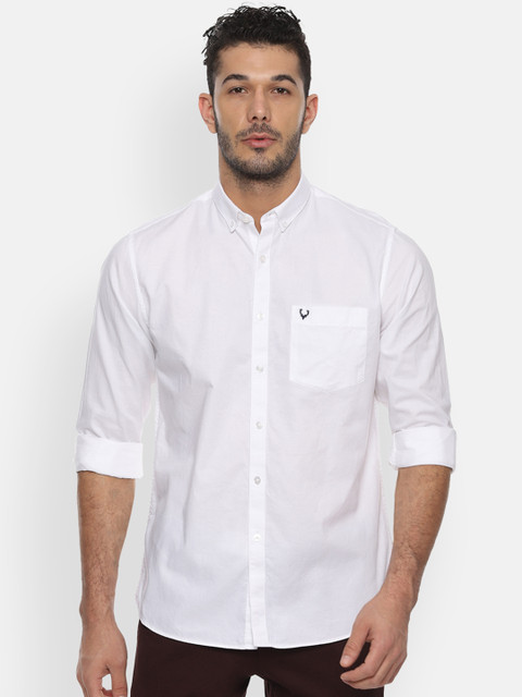 

Allen Solly Men White Slim Fit Solid Casual Shirt