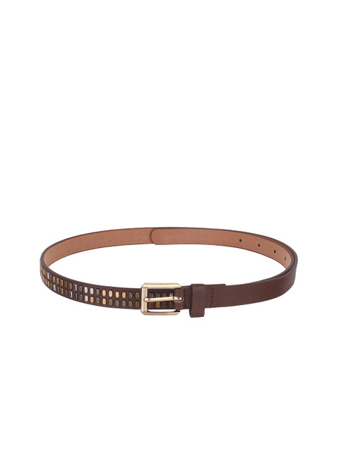 

Swiss Design Women Brown Embellished Belt