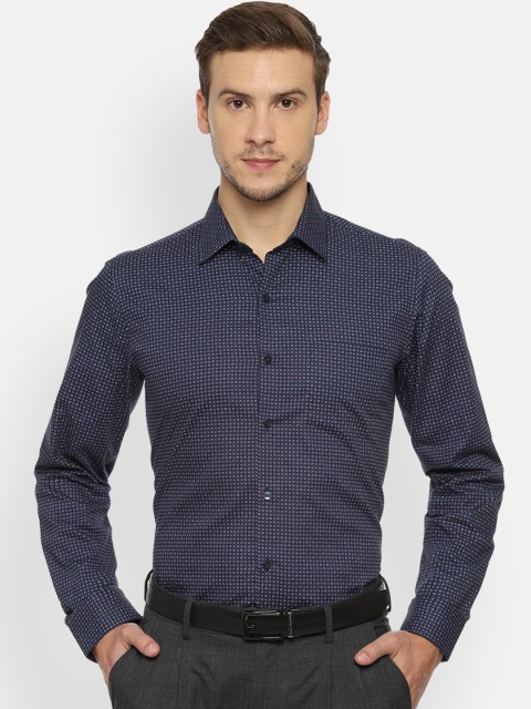 

Van Heusen Men Blue Slim Fit Printed Formal Shirt