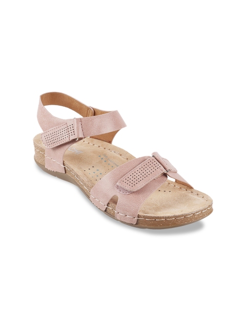 

Mochi Women Pink Solid Open Toe Flats