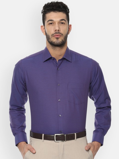 

Van Heusen Men Purple Regular Fit Self Design Formal Shirt