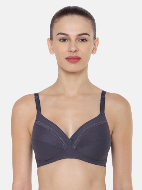 

Triumph Comfort 63 Wireless Non Padded Everyday Cotton Bra, Charcoal