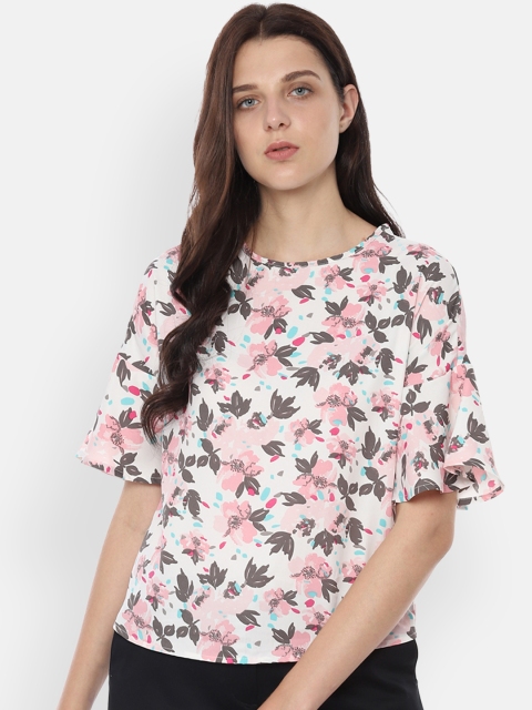 

Van Heusen Woman White Floral Printed Top