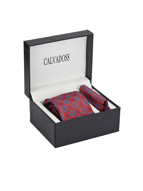 

Calvadoss Men Rust Orange Accessory Gift Set
