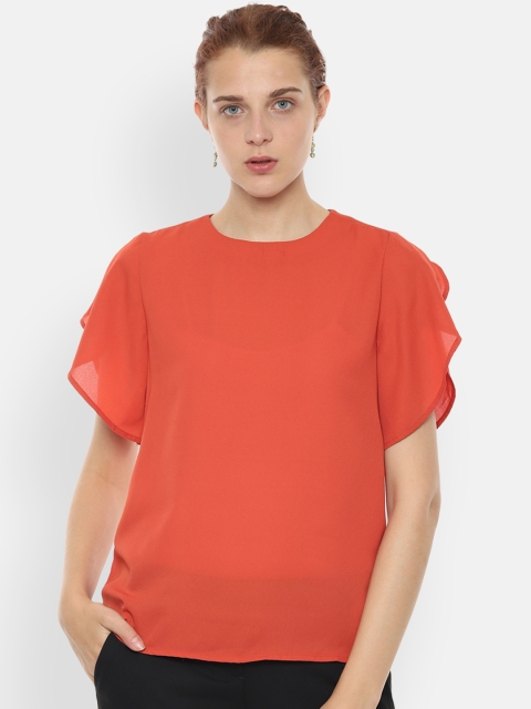 

Van Heusen Woman Orange Solid Top
