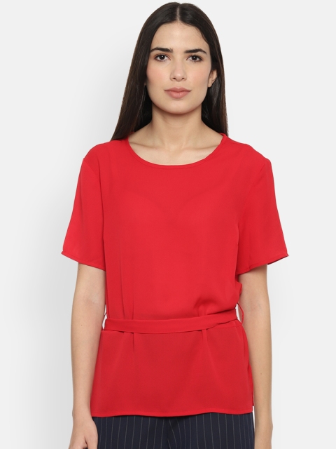 

Van Heusen Woman Red Solid Top