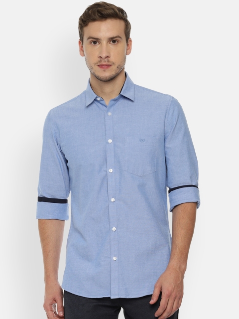 

Van Heusen Sport Men Blue Slim Fit Solid Casual Shirt