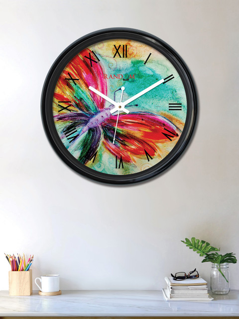 

RANDOM Multicoloured Round Printed 30 x 30 cm Analogue Wall Clock, Multi