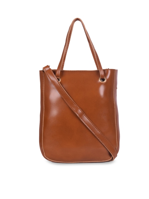 

Bagkok Tan Brown Solid Tote Bag