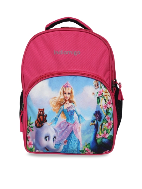 

Indiamigo Kids Pink & Blue Graphic Backpack