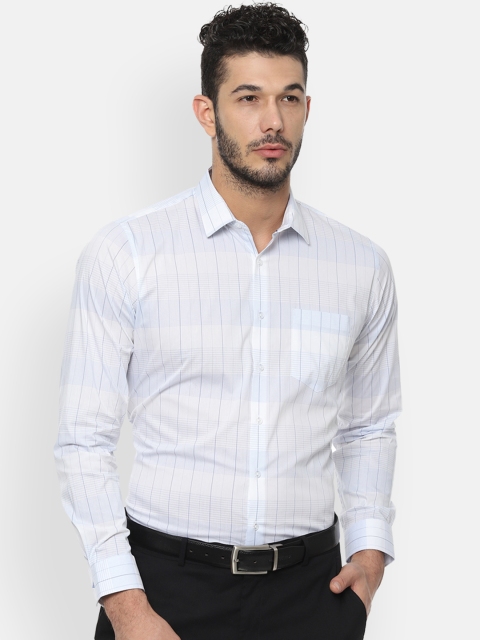 

Van Heusen Men Blue Slim Fit Checked Formal Shirt