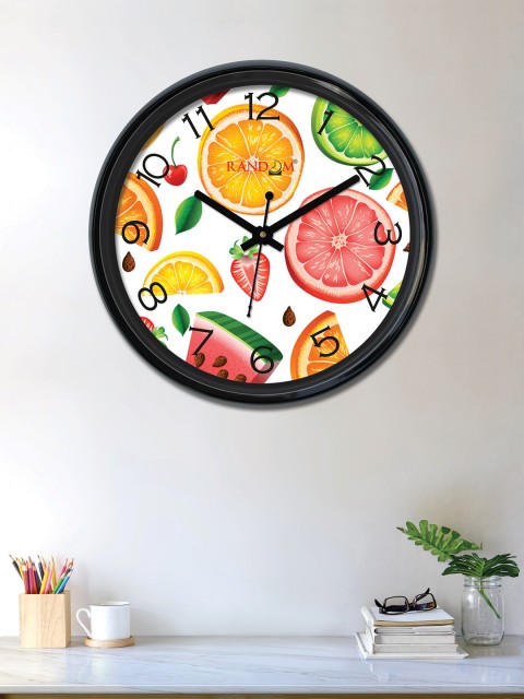 

RANDOM Off-White & Yellow Round Printed 30 x 30 cm Analogue Wall Clock