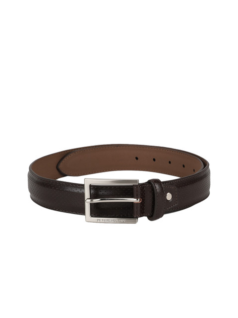 

Peter England Men Brown Textured Belt