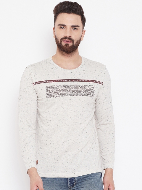

Duke Men Off-White Printed Round Neck T-shirt