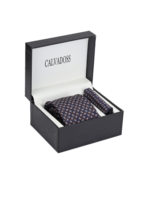 

Calvadoss Men Blue & Orange Accessory Gift Set