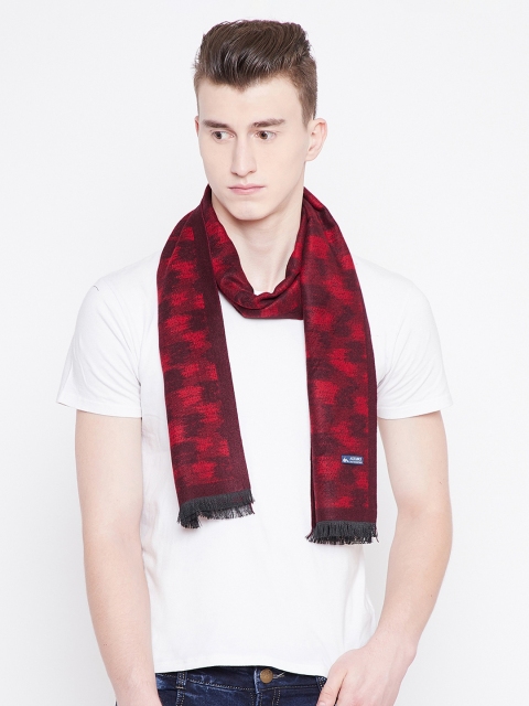 

Alvaro Castagnino Men Red & Black Self-Design Muffler