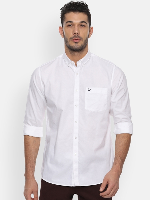 

Allen Solly Men White Slim Fit Solid Casual Shirt