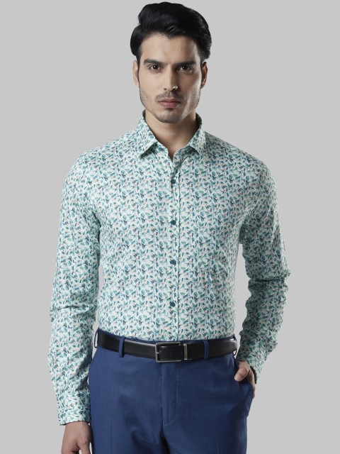 

Raymond Men White & Green Regular Fit Printed Formal Shirt