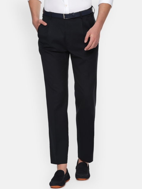

Allen Solly Men Black Regular Fit Solid Regular Trousers