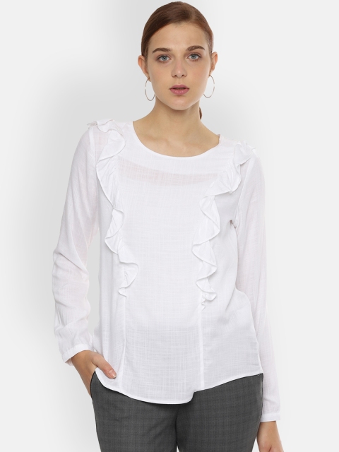 

Van Heusen Woman White Solid Top