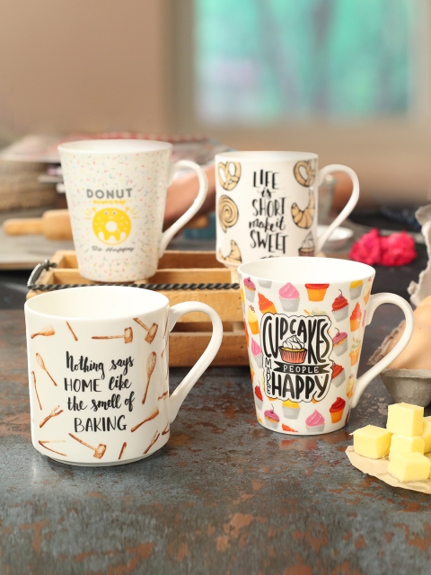 

CLAY CRAFT Multicoloured Set of 4 Cups, Multi