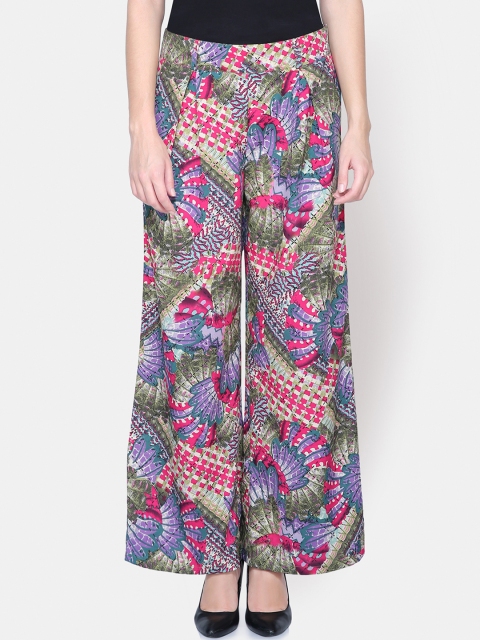 

Yaadleen Women Multicoloured Printed Flared Palazzos, Multi