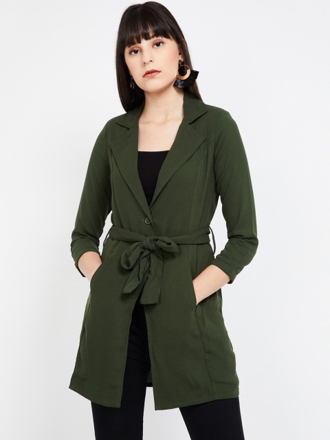 

Bossini Women Olive Green Solid Jacket
