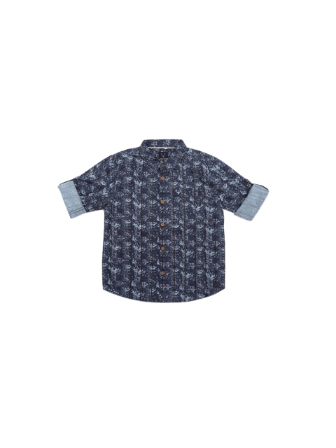 

Allen Solly Junior Boys Navy Blue Regular Fit Printed Casual Shirt
