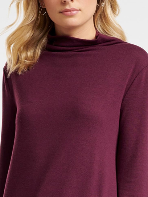 

Forever New Women Burgundy Solid Top