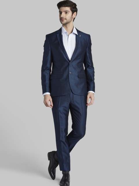 

Parx Men Blue Solid Regular-Fit Single-Breasted Suit