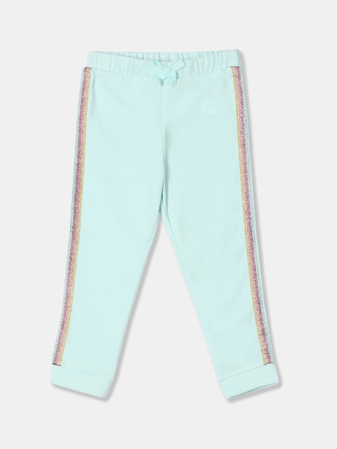 

The Childrens Place Girls Turquoise Blue Solid Joggers