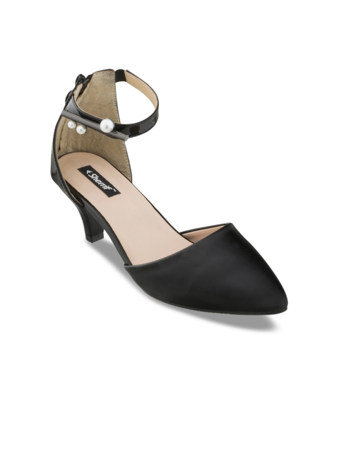

Sherrif Shoes Women Black Solid Pumps