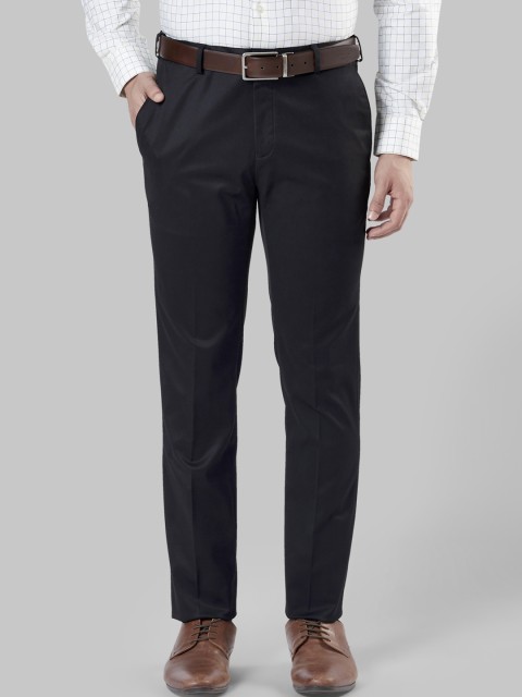

Raymond Men Black Regular Fit Solid Formal Trousers