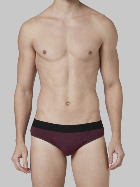 

Park Avenue Men Maroon Printed Low-Rise Briefs PZRX00078-B587F070