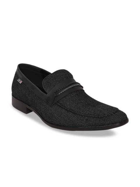 

Arrow Men Black Textured Penny Loafers