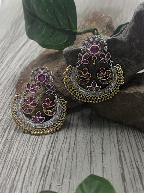 

Sia Art Jewellery Silver-Plated Pink Classic Drop Earrings