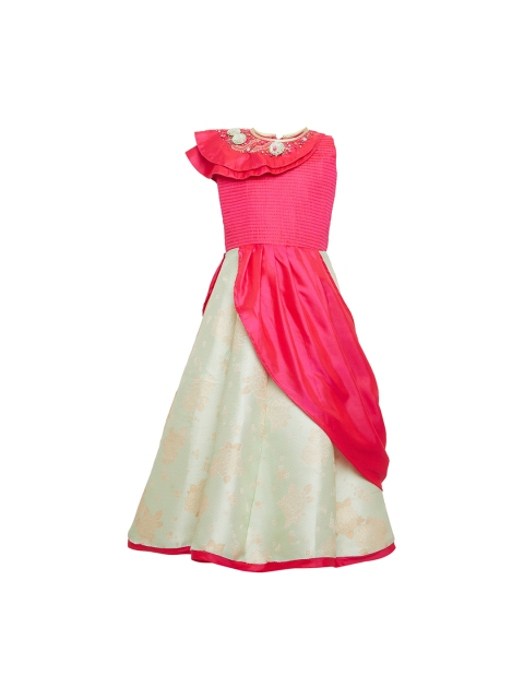 

BETTY Girls Pink & Green Embellished Fit and Flare Dress