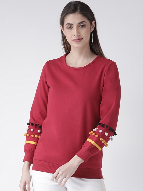 

The Vanca Women Red Solid Sweatshirt