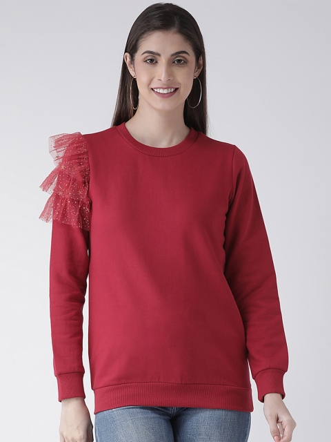 

The Vanca Women Red Solid Sweatshirt
