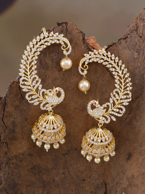 

Voylla Gold-Toned Dome Shaped Jhumkas