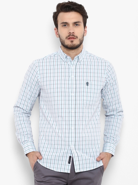 

Red Tape Men Blue & Black Regular Fit Checked Casual Shirt
