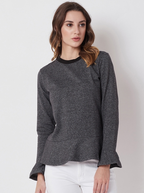 

Nun Women Charcoal Solid Sweatshirt