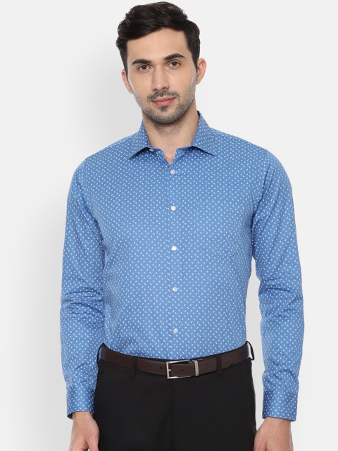 

Van Heusen Men Blue Slim Fit Printed Formal Shirt