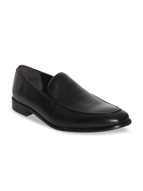 

Arrow Men Black Solid Leather Loafers